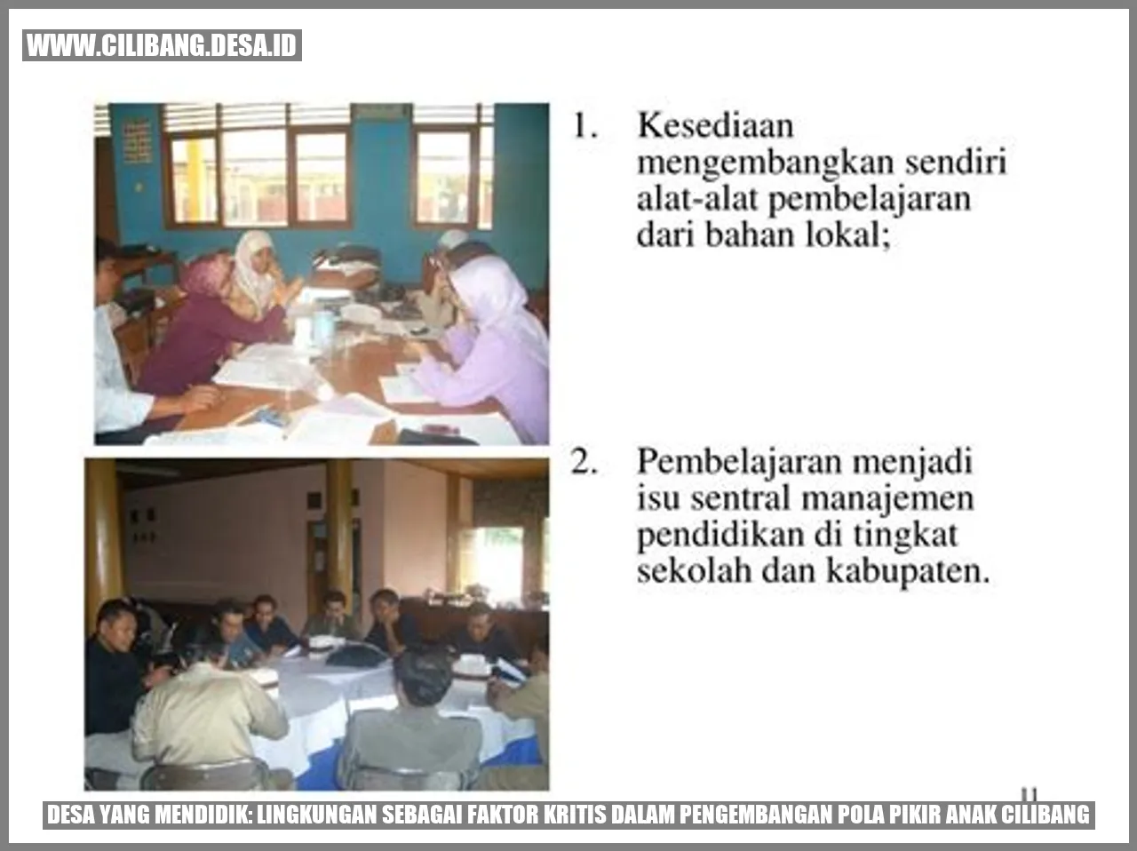 Desa yang Mendidik: Lingkungan Sebagai Faktor Kritis dalam Pengembangan Pola Pikir Anak Cilibang