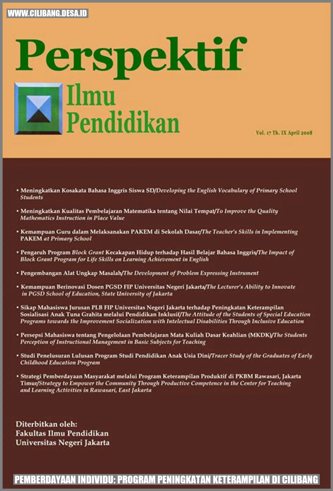 Pemberdayaan Individu: Program Peningkatan Keterampilan di Cilibang