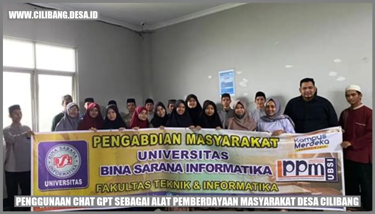 Penggunaan Chat GPT sebagai Alat Pemberdayaan Masyarakat Desa Cilibang